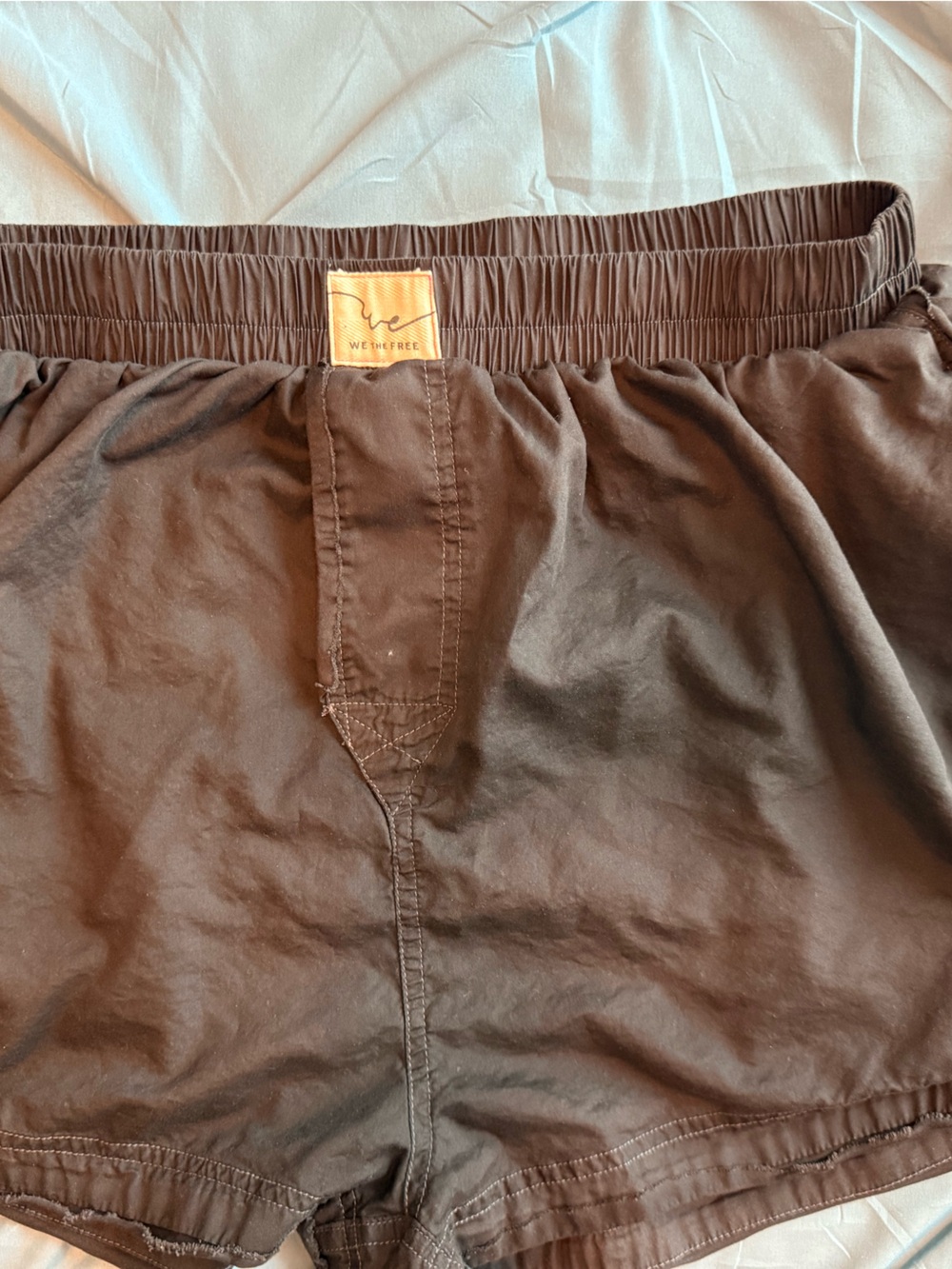 We The Free Womenswear Black Elastic Waist Shorts